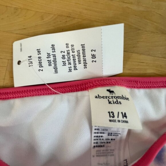 Abercrombie Kids Tie-Dye Bikini Bottoms Size 13/14 Multicolor Girls Swimwear NWT - Picture 3 of 4